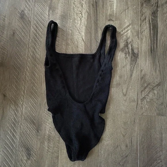 NWT Hunza G Classic Square Neck One Piece Black OS - Picture 6 of 6